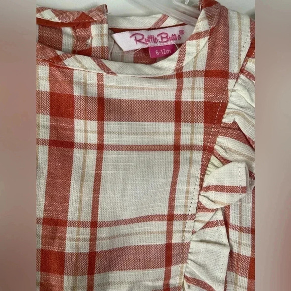 Ruffle Butts Plaid Waterfall Bubble Romper - Picture 2 of 5